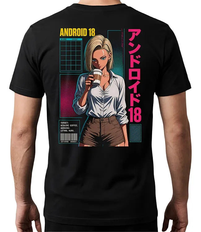 Playera Android 18 2 Dragon Ball Waifu Anime