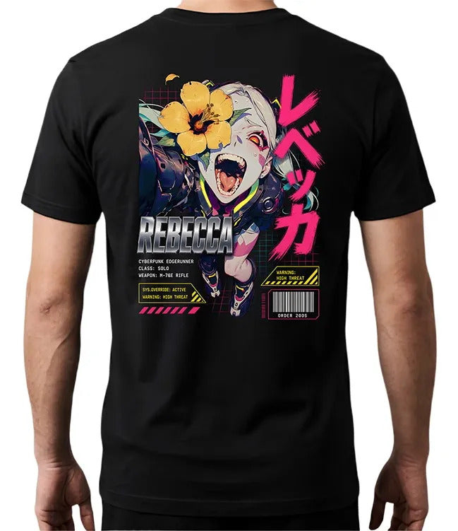 Playera Rebbeca Cyberpunk Waifu Anime