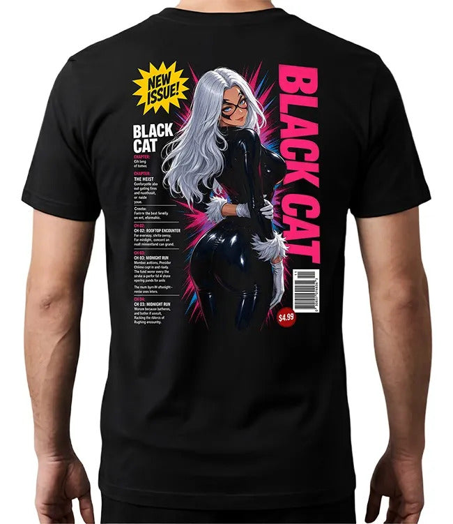 Playera Black Cat 3 Marvel Waifu Superheroes