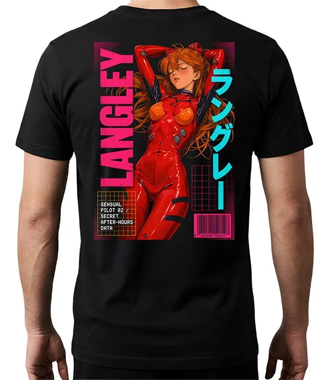 Playera Asuka 5 Evangelion Waifu Anime
