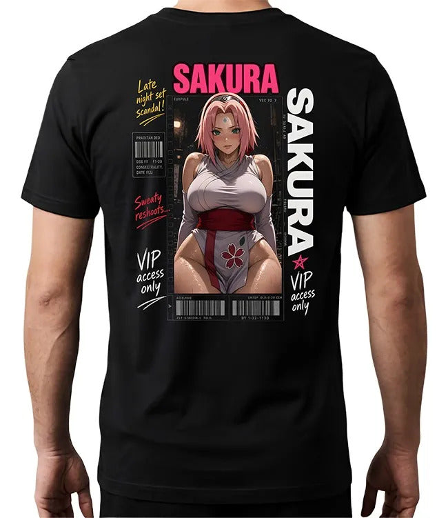 Playera Sakura 5 Naruto Waifu Anime