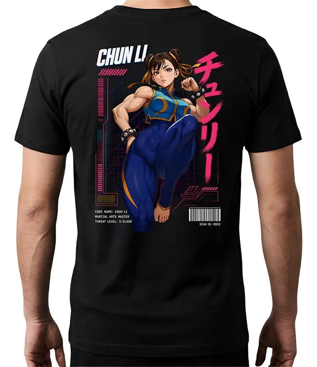 Playera Chun Li 9 Street Fighter Waifu Videojuego