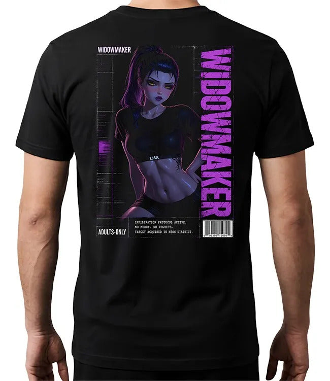 Playera Widow 3 Overwatch Waifu Videojuego