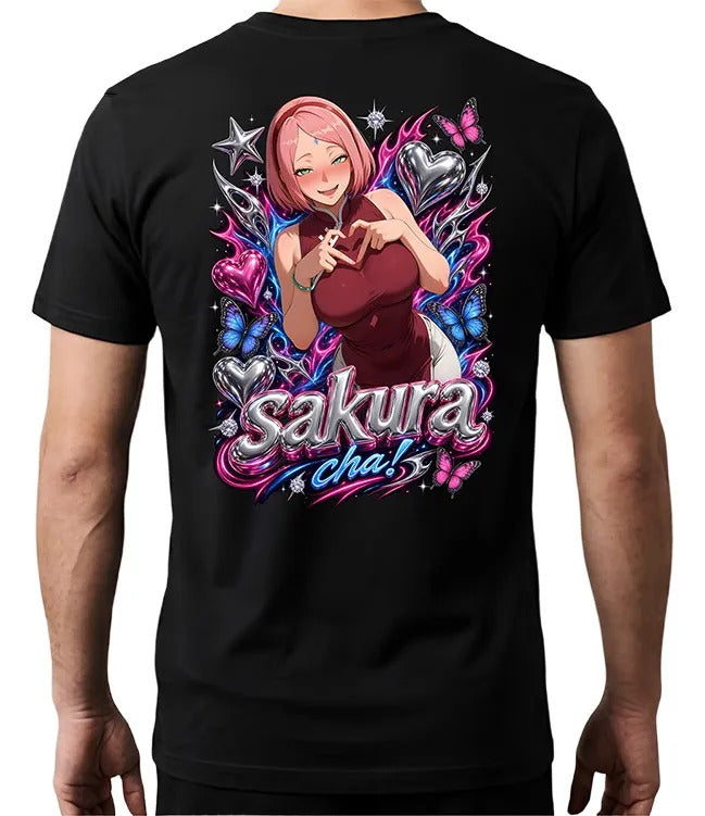 Playera Sakura 9 Naruto Waifu Anime