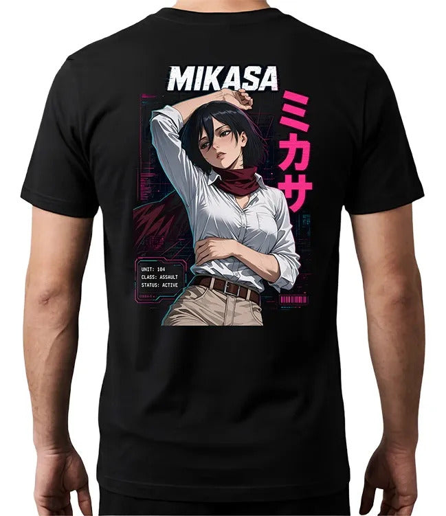 Playera Mikasa 3 Attack On Titan Waifu Anime