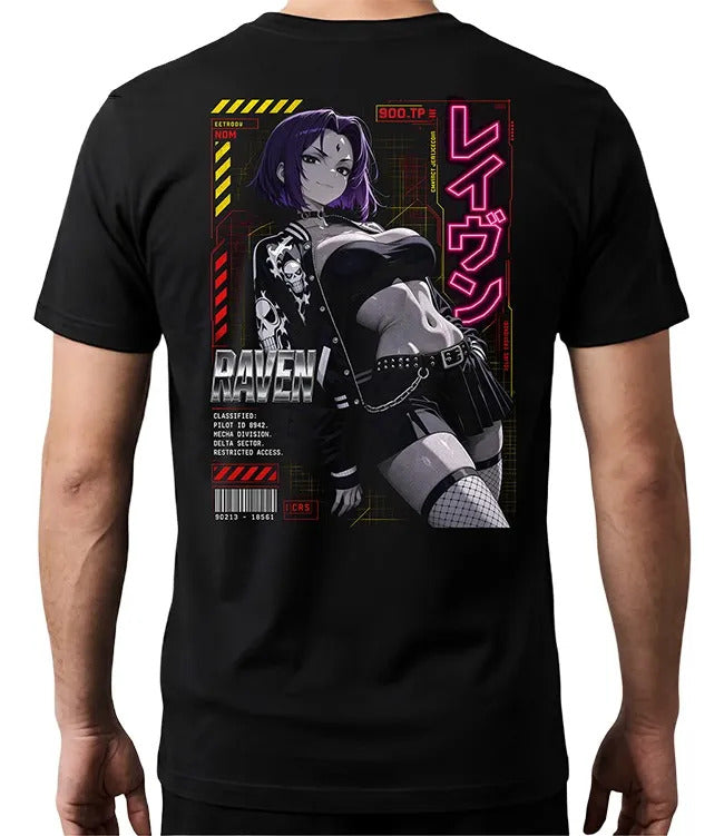 Playera Raven 7 Dc Waifu Superheroes