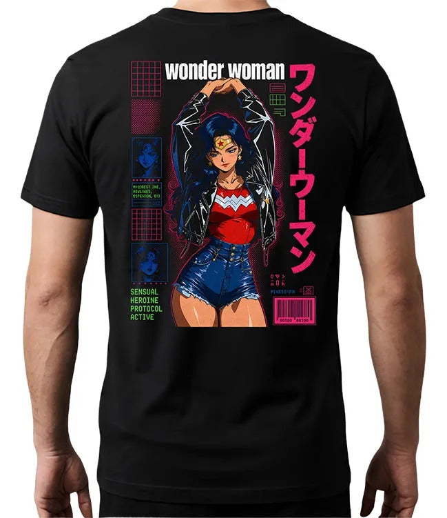 Playera Wonder Woman 2 Dc Waifu Superheroes