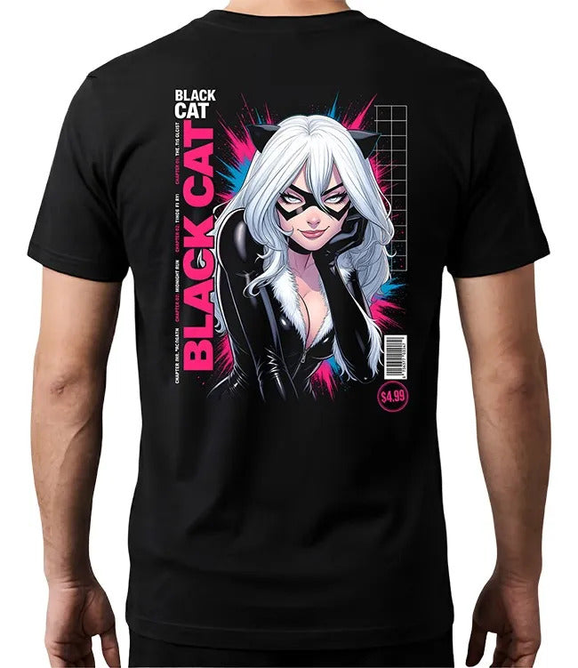 Playera Black Cat 4 Marvel Waifu Superheroes