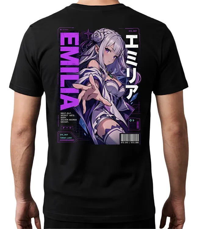 Playera Emilia Re:zero Waifu Anime