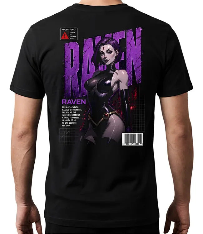 Playera Raven 5 Dc Waifu Superheroes