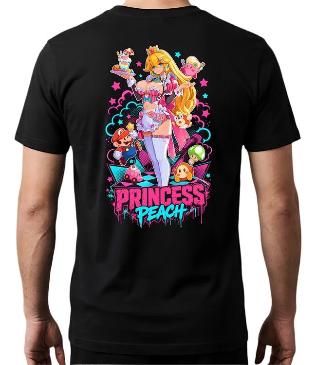 Playera Peach 2 Mario Waifu Videojuego