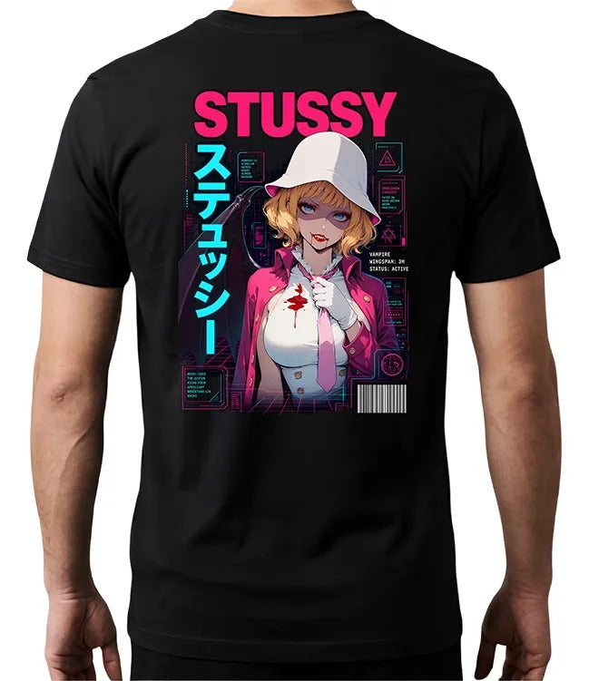 Playera Stussy One Piece Waifu Anime