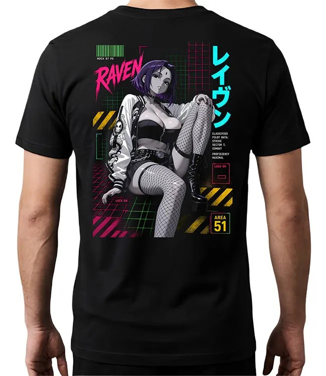 Playera Raven 8 Dc Waifu Superheroes