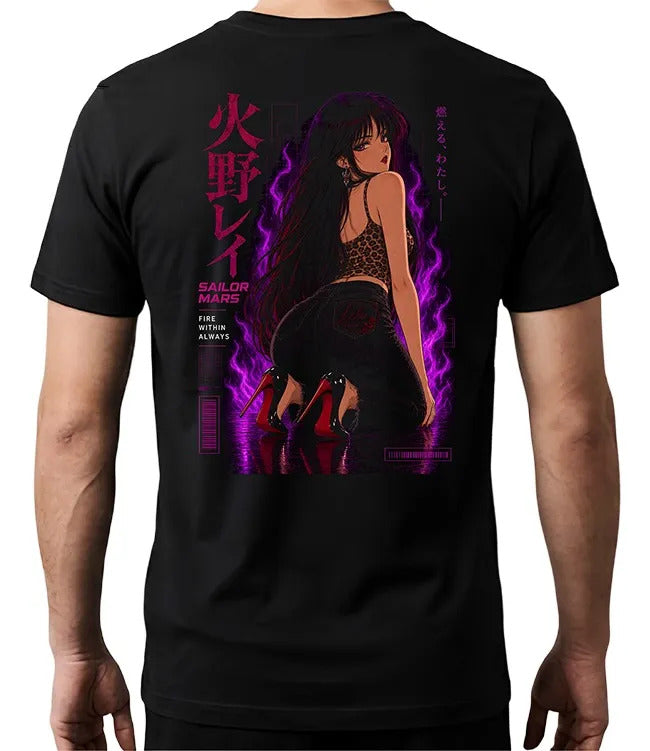 Playera Sailor Mars 5 Sailor Moon Waifu Anime