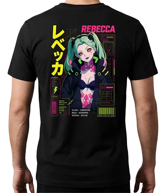 Playera Rebecca 8 Cyberpunk Waifu Anime